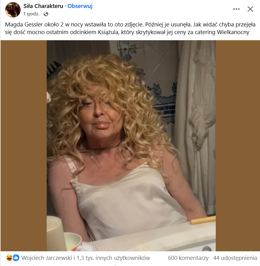 Magda Gessler pijana 2026 zdjęcie